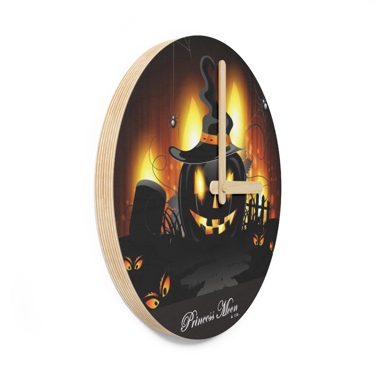 Fright Night Wooden Wall Clock
