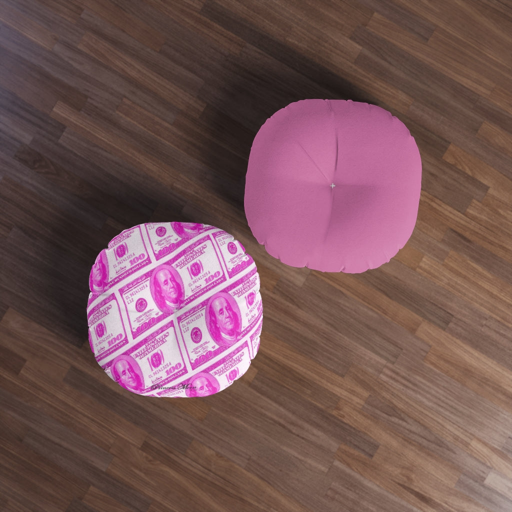 Money x Barbie Tufted Floor Pillow, Round