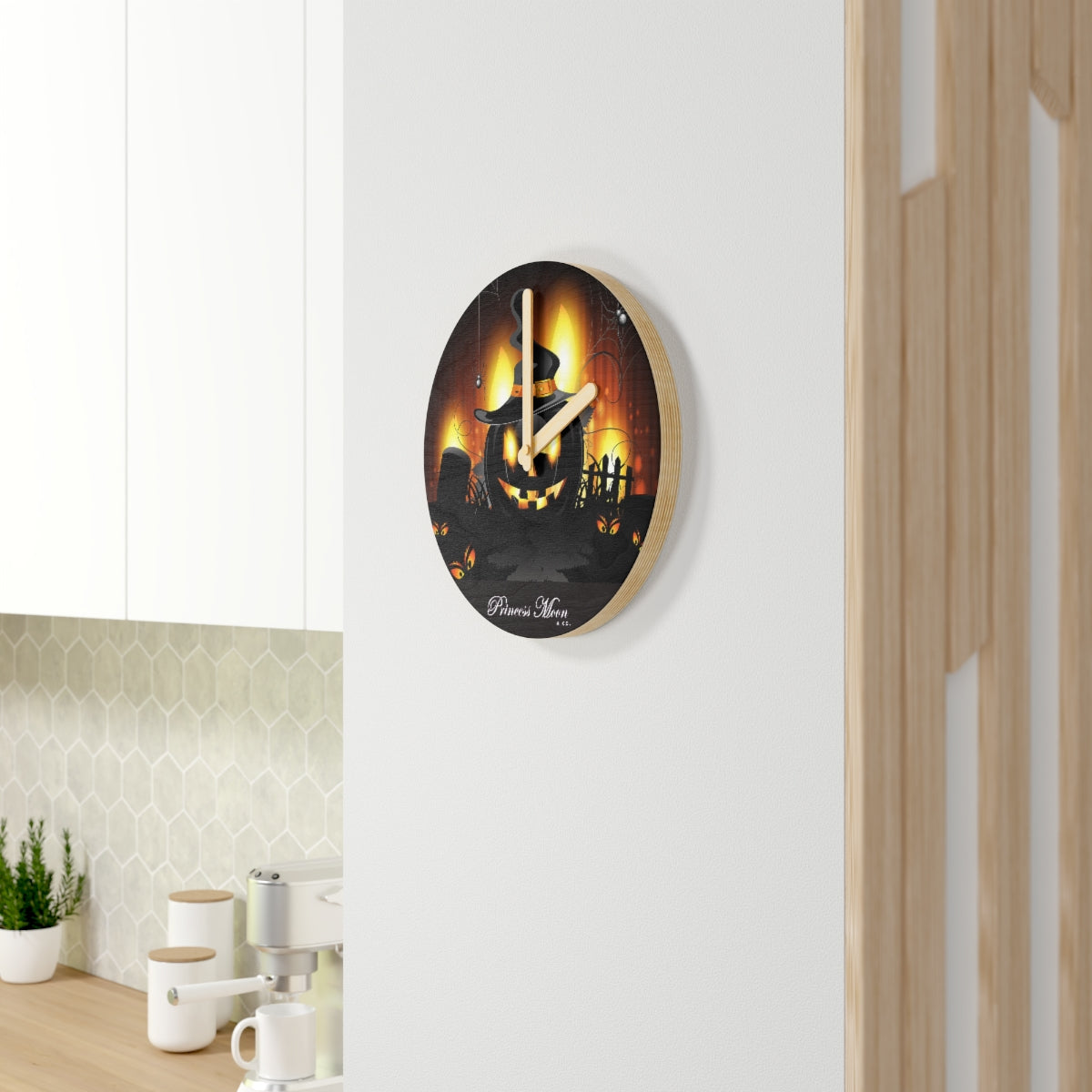 Fright Night Wooden Wall Clock