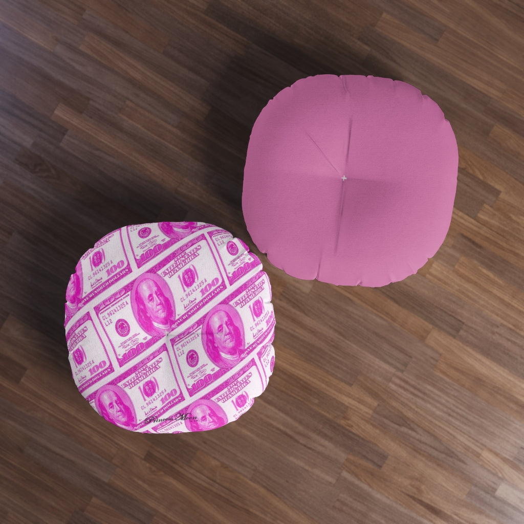 Money x Barbie Tufted Floor Pillow, Round