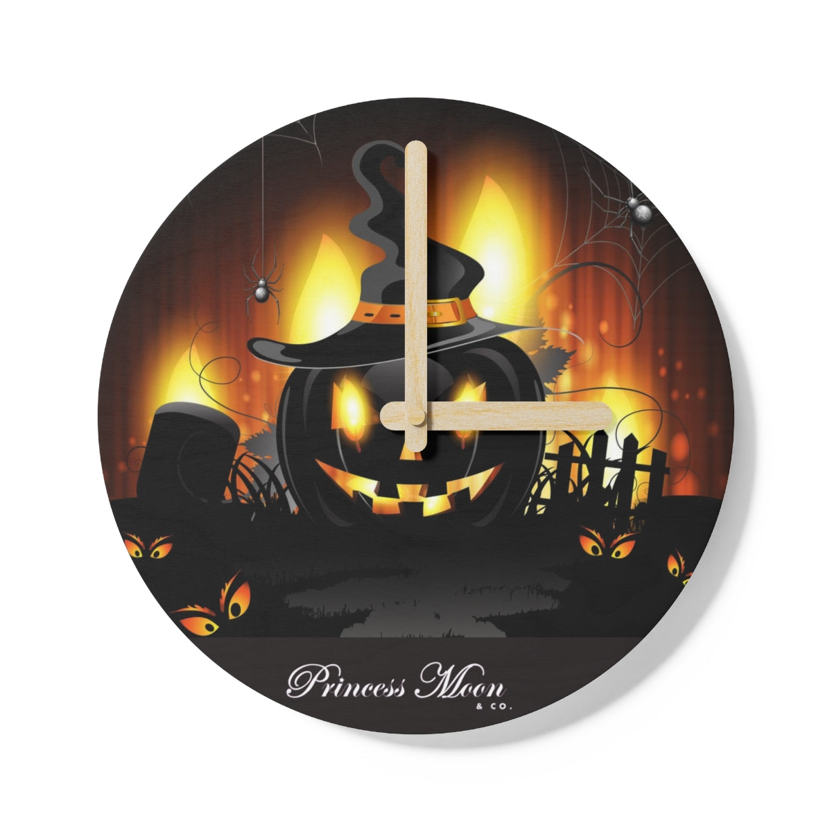 Fright Night Wooden Wall Clock