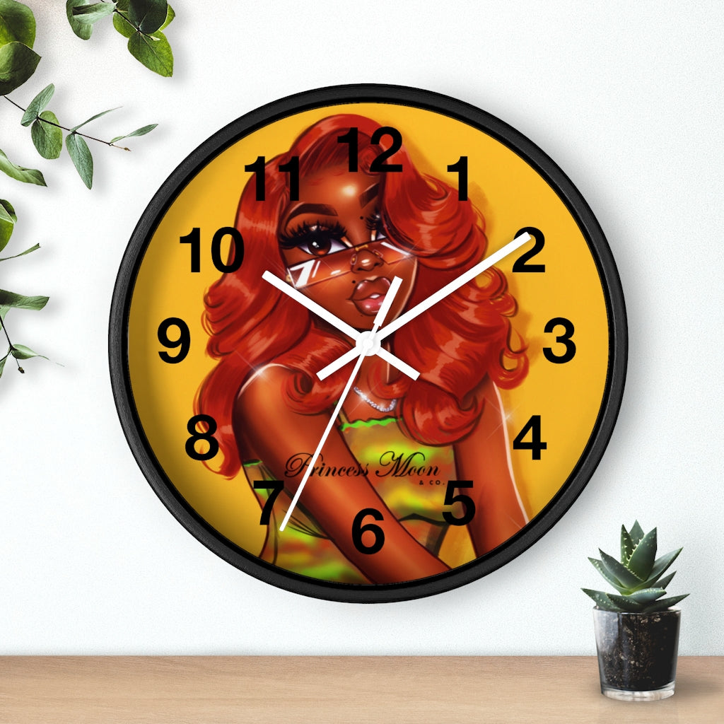 Glowing Ginger Wall clock