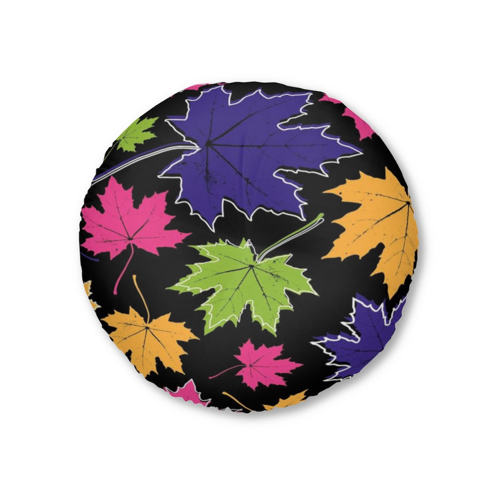 Enchanted Autumn Tufted Floor Pillow, Round
