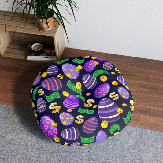 Easter Tufted Floor Pillow, Round