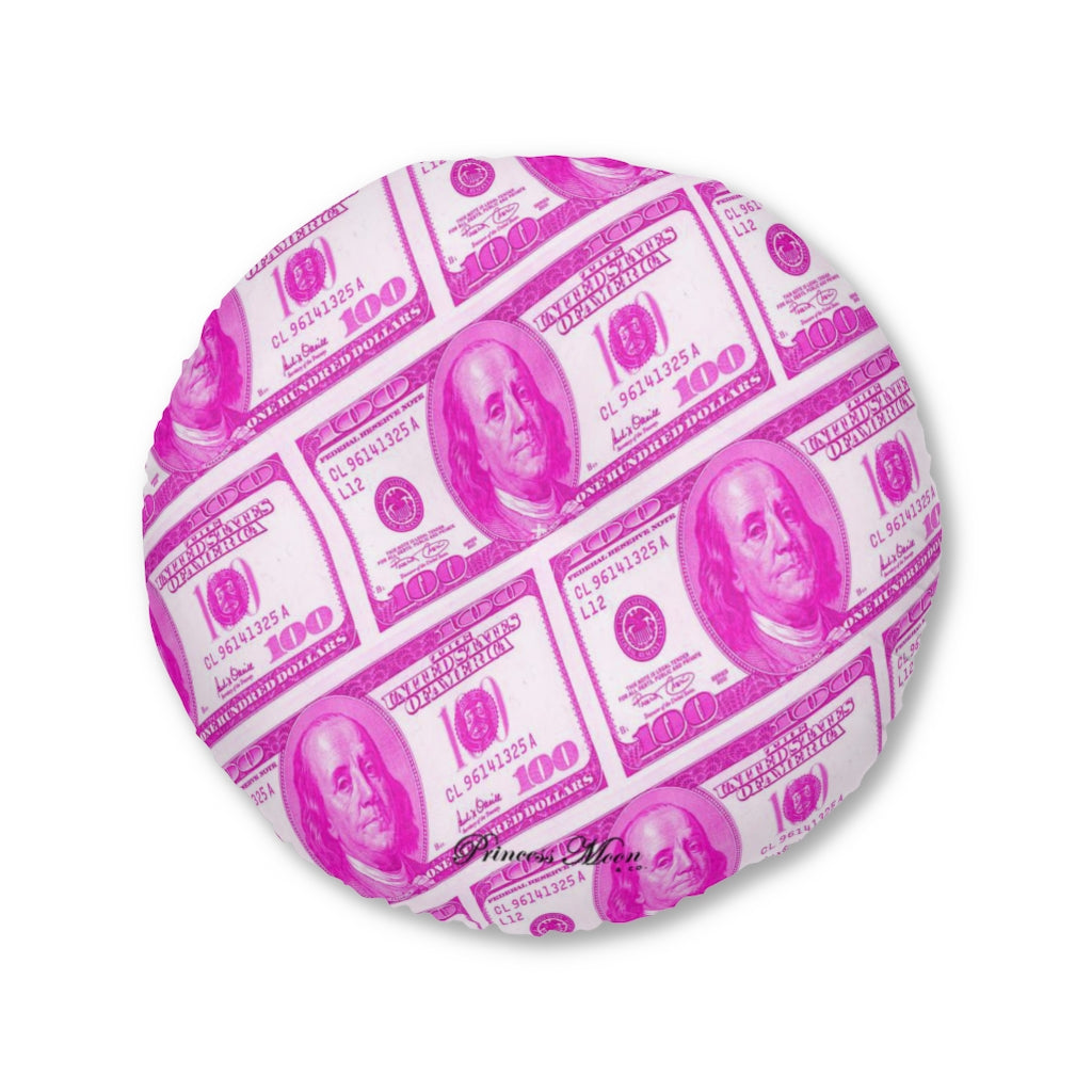 Money x Barbie Tufted Floor Pillow, Round