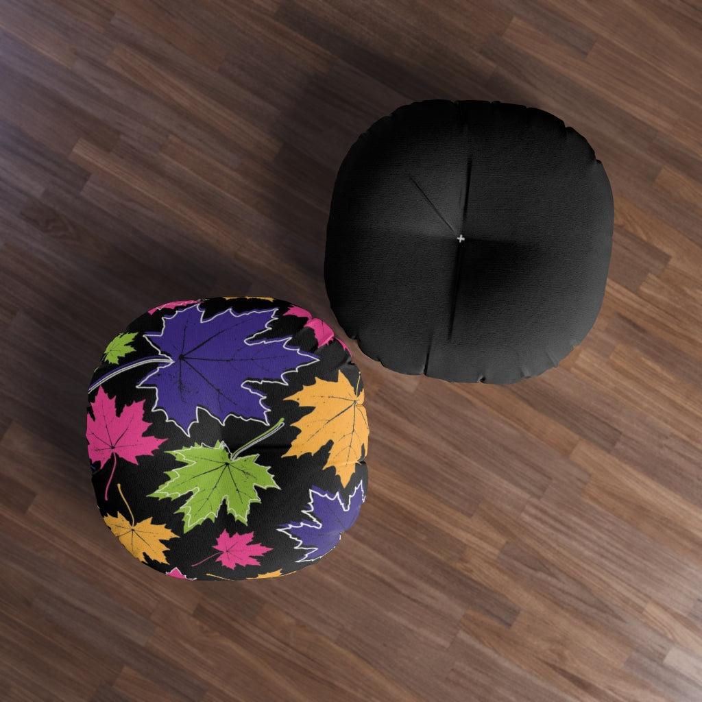 Enchanted Autumn Tufted Floor Pillow, Round