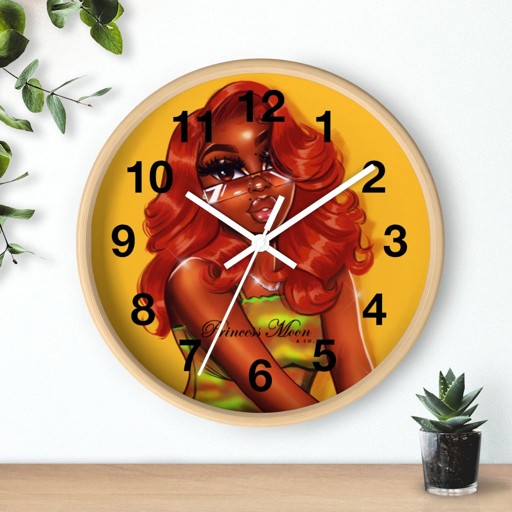 Glowing Ginger Wall clock