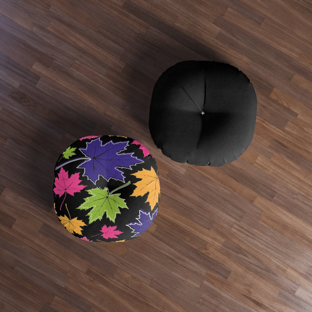 Enchanted Autumn Tufted Floor Pillow, Round